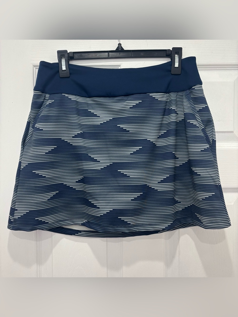 Adidas Ultimate Printed Golf Skort Navy and White